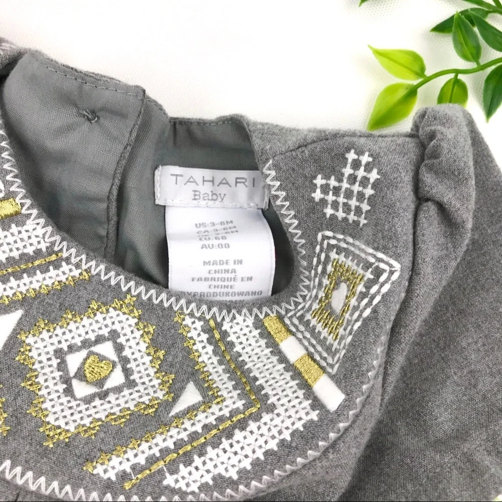 Tahari Baby Light Grey Dress - Picture 2 of 3